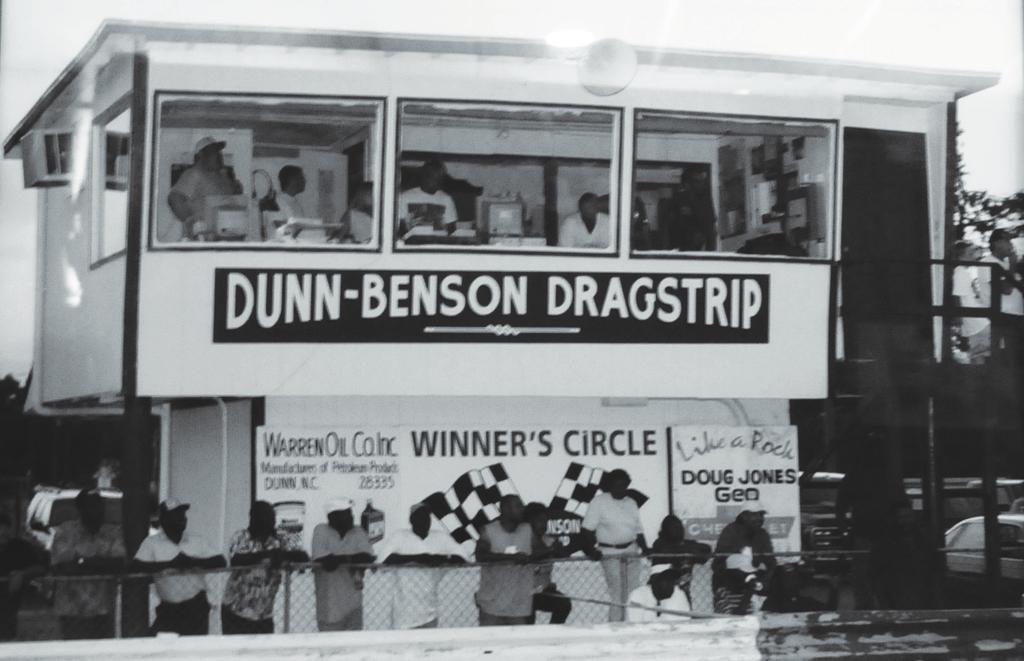 Hanging on the wall inside the new Galot Motorsports Park tower is this photo of the old Dunn-Benson Dragstrip tower. The track has sure come a long way since it first opened in 1957.