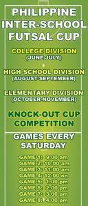 INTER SCHOOL FUTSAL CUP INTER SCHOOL FUTSAL CUPS: Tournaments in