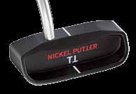 The putter head is face balanced and utilizes a special horseshoe-shaped brass alloy insert to concentrate
