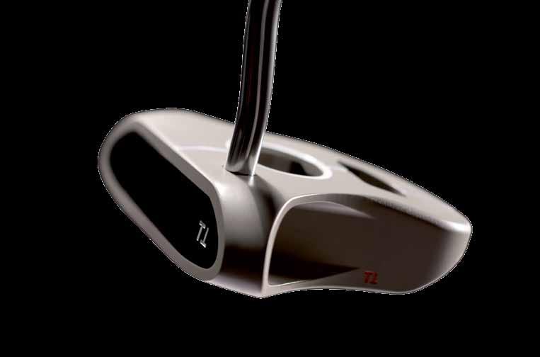 The club s head is specifically constructed to transfer much of the internal weight to the outside edges (just behind the putting