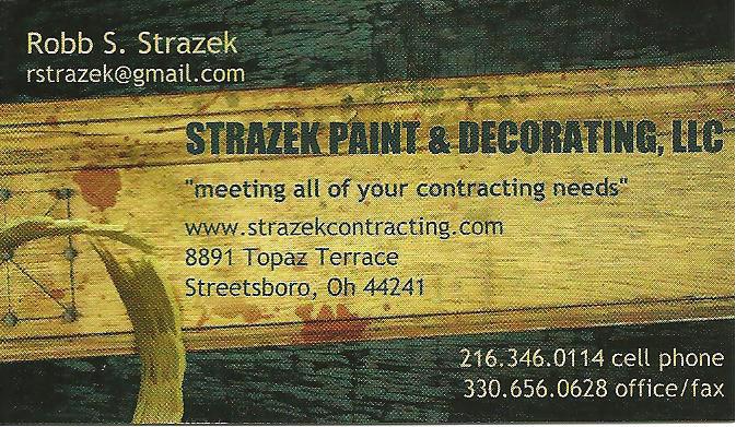 WWW.FACEBOOK.COM/SETONCATHOLICSCHOOL STRAZEK PAINT & DECORATING "meeting all of your contracting needs" www. strazekcontracting.com 216.346.0114 377.