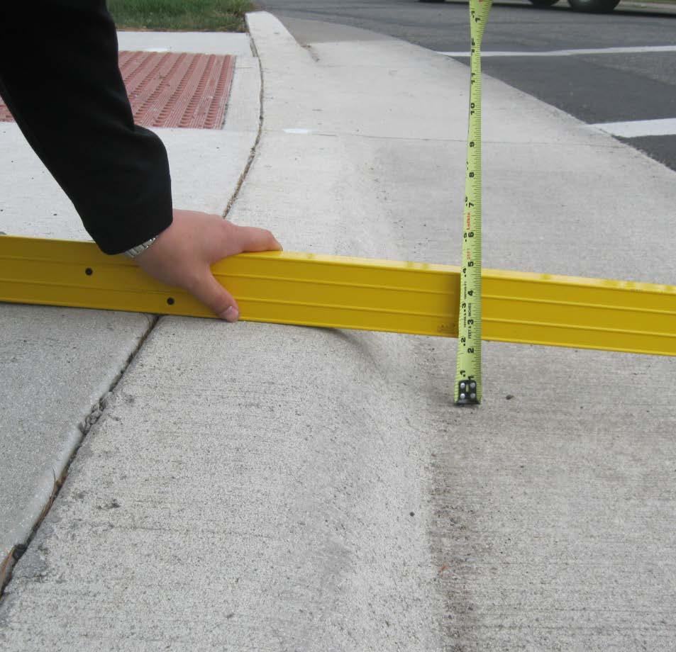 9) Curb tapers are considered a detectable edge when