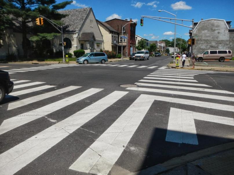 Good: Well marked crosswalk, North Olden Ave.
