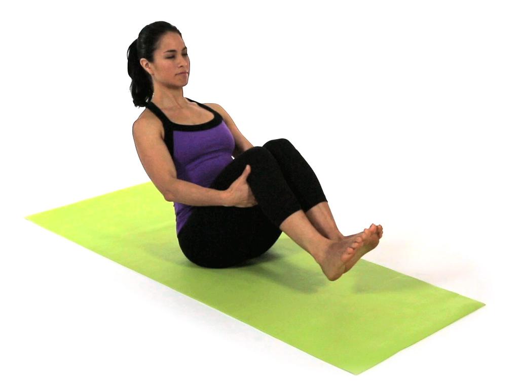 Squeeze the muscles along your back to balance. Pause, then slowly lower and switch sides. Repeat 12 to 20 times, doing more BOAT Start in a comfortable seated position with knees bent.