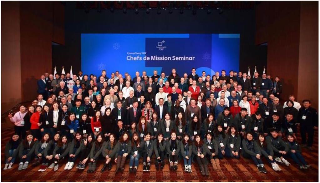 NOC Chefs de Mission Seminar Summary 1-3 February 2017, PyeongChang 130 delegates from 74 NOCs Follow-up Report
