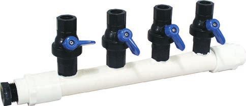 Each valve will pass 2 gpm with less than 1 psi pressure loss. The valves have 1 2" FNPT outlets.