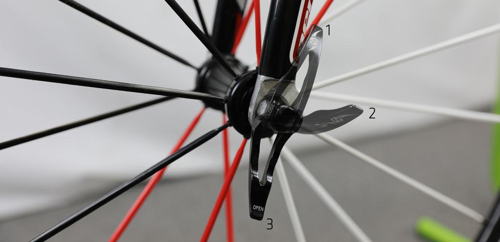 I. Installation of the quick release skewer To prevent accidental wheel loss, Spinergy recommends that secondary retention tabs (Lawyer tabs) be included on the front fork dropouts.