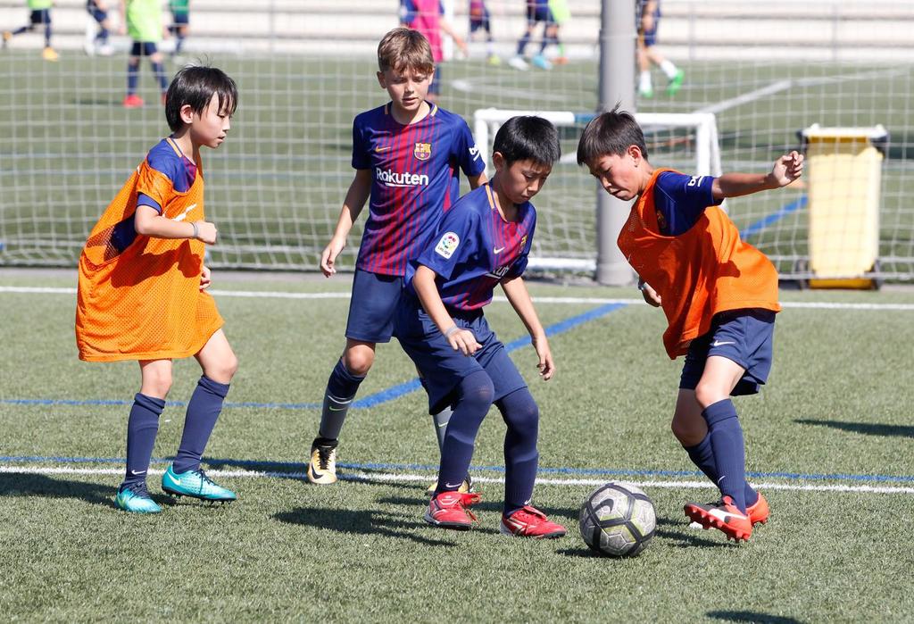 10 FCBarcelona Escola Camps TRAINING METHODOLOGY 1 2 3 Facilitate the learning of technical and tactical concepts according to the working methods used by the Barça squad.