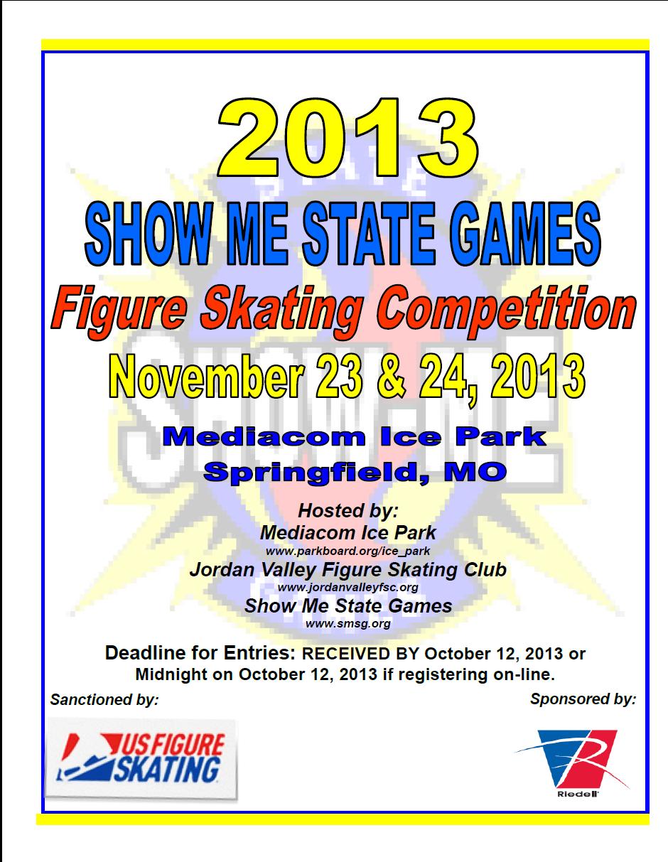 SHOW-ME STATE FIGURE SKATING COMPETITION PROGRAM AD SALES Please email your copy-ready ad to Amy Torcasso at atorcasso@springfieldmo.gov by October 22, 2013.