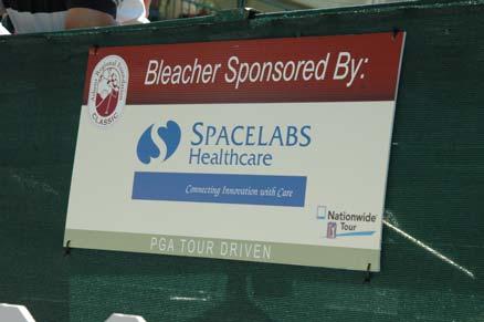 BLEACHER SPONSOR $2,500 Spectator Viewing Bleachers are located on the 17 th and 18 th holes.