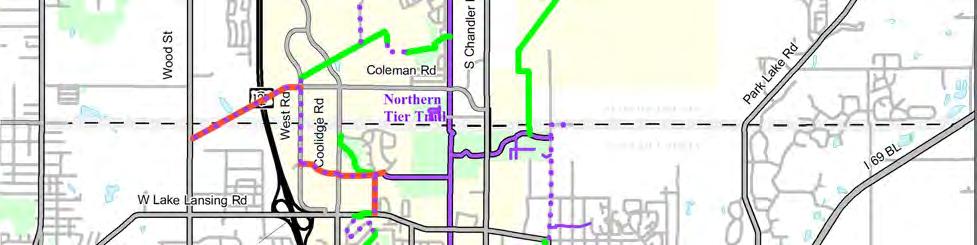 Legend The proposed bike routes