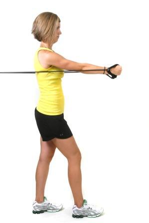 Chest Fly Anchor: Chest height Start: Stand with a split stance arms open out to the side, palms