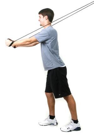 Decline Chest Fly Anchor: High, top of door Start: Stand with a split stance arms open out to the