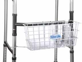 Walking Aids CH3056 Walker Basket The EZee Life CH3056 Walker basket is constructed of high strength steel wire and designed to fit on most