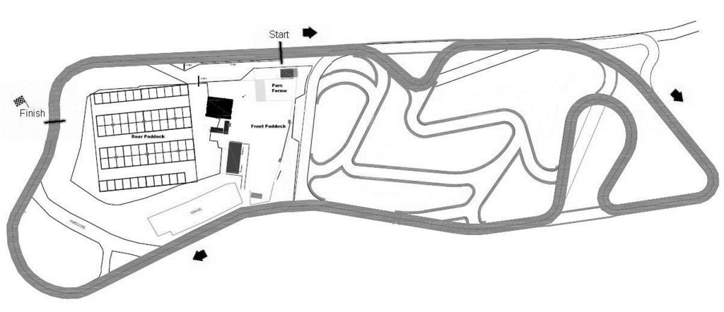 Track Diagram of Nutts Corner The circuit length is 1495m. Your run will be 1.
