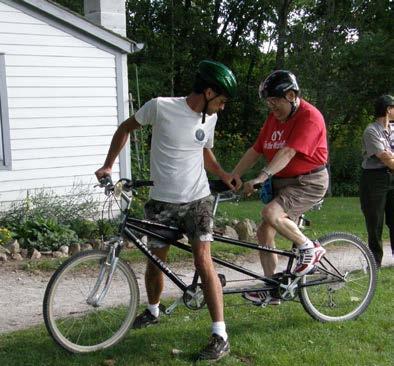 2 Tandem Bike and Hike Participants: 60 Teens and adults Staff & volunteers: Typically 1-2 Cleveland Sight Center staff with 8-10 volunteers Location: Cuyahoga Valley National Park Hunt Farm.