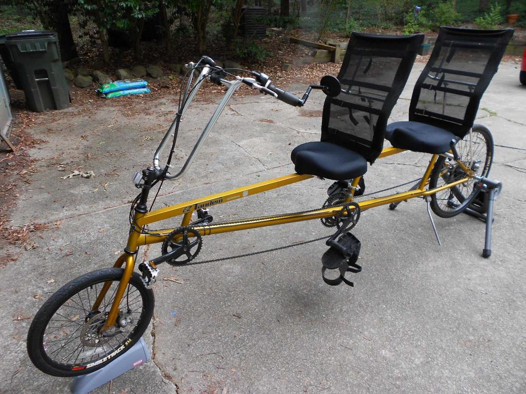The Sun EZ Tandem is a recumbent, tandem bicycle that is ideal for use within an assisted cycling program that provides expertise from the captain's (front) position to the stoker (rear) position.