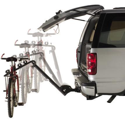 release that allows you to safely folddown rack with bikes attached.