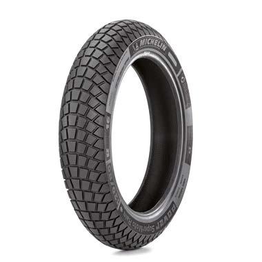 Contact a Michelin technician for this use. Rubber mixtures for perfect balance between grip and wear. A full dimensional offer in 16, 16,5 (R 420) and 17 for front tyres.