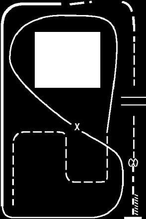 Stop and back RANCH RIDING PATTERN 4: 1. Walk 2. Trot serpentine 3. Lope left lead around the end of the arena and then diagonally across the arena 4. Change leads (simple or flying) and 5.
