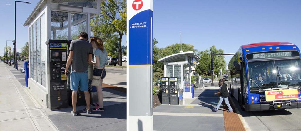 completed by Metro Transit) Upgraded bus stop