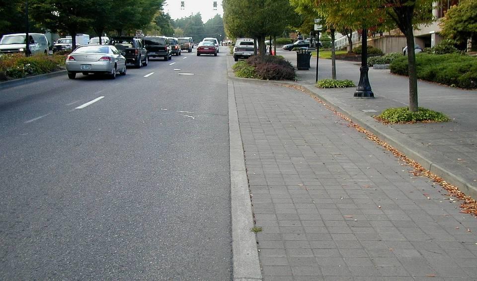 After: curb extension integral to sidewalk