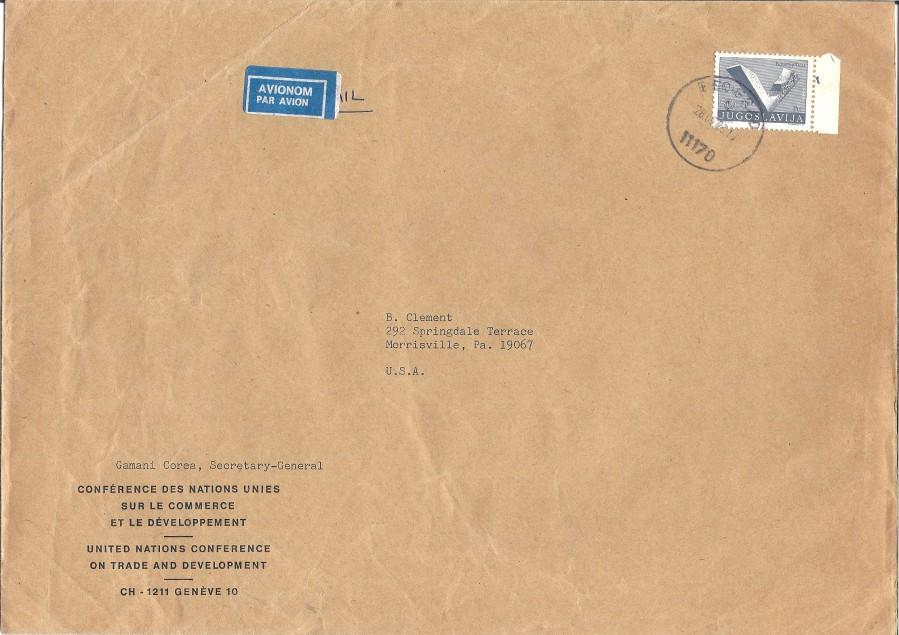 1983 Philatelic cover, $3; Small Service cover,