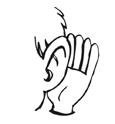 Variations include: walking in place, stopping, and listening (cup hands around ears).
