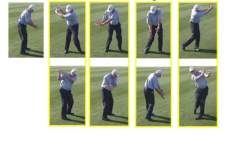 Body Action with back swing Most great players have gravity and centrifugal force in there motion.
