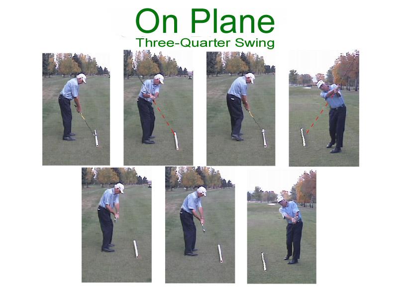 This drill is a logical progression of the earlier ¼ swing and ½ swing drills. By learning this drill, you are building a solid foundation for an ON PLANE swing.