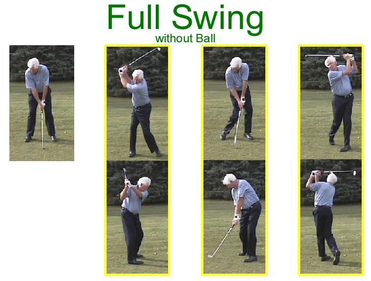 You have now built the foundation for a solid, fundamentally sound full swing, so let s practice the full swing drill.