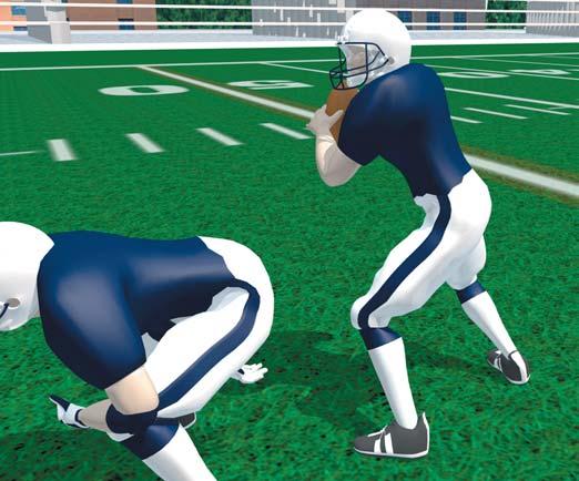S E C T I O N I I I OFFENSIVE SKILLS QUARTERBACKS 3-STEP DROP Take first step with the foot on the side of throwing arm. Next is a crossover step with other foot.