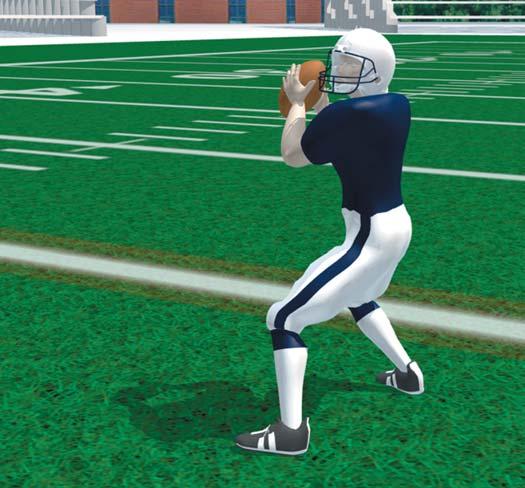 Step forward with front foot to begin throwing motion. Best used for short, quick passes, such as a quick out, slant, or hitch.