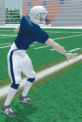 SPRINT OUT Take snap and open to the side of the sprint out. Gain depth and width. Hold ball in both hands at the middle of your chest.