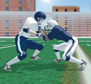 Keep head up and eyes straight ahead. Anticipate direction of block and listen for snap count. Best suited for pass protection blocking that requires backward movement.