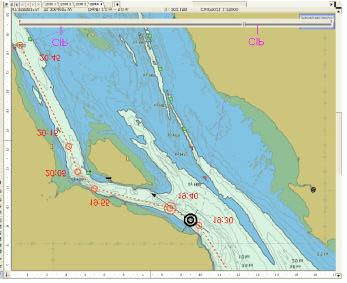 To generate an application that yields the keel clearance, the calculation module must access the following data: high density bathymetry, water levels in real and projected times for the position of