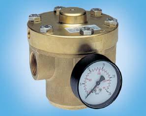 NR/una-N with PTFE coating Inner valve: brass up to G2 1 15 / 50 bar Dimensions Regul.