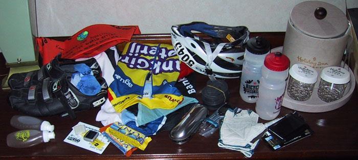 What to Bring Morning of Ride DO NOT PUT THESE ITEMS IN YOUR LUGGAGE Helmet -- REQUIRED Padded bike shorts & jersey Cycling gloves & shoes Sunglasses, lip balm & sunscreen Tire patch kit, spare tubes