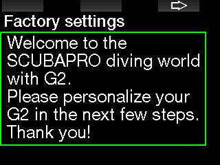 WARNING When your G2 s battery reaches the end of its lifetime, it can only be replaced by an authorized SCUBAPRO service center. Do not open your G2 or try to replace the battery yourself! 1.