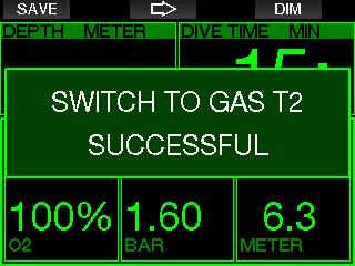 English Switching back to a gas mixture with lower oxygen concentration There may be situations in which you have to switch back to a tank with lower oxygen concentration.