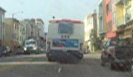 Figure 4. Large vehicles, including Muni, were previously forced to use both lanes of travel.