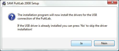 6 Software Installation Step 5 After the setup procedure has copied all files to your hard disk, you will be asked to install the USB driver. Click the Yes button.