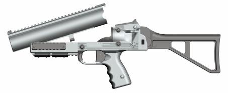 3. Operating principle When the weapon is closed, the locking lug under the barrel is held in position by the two locking
