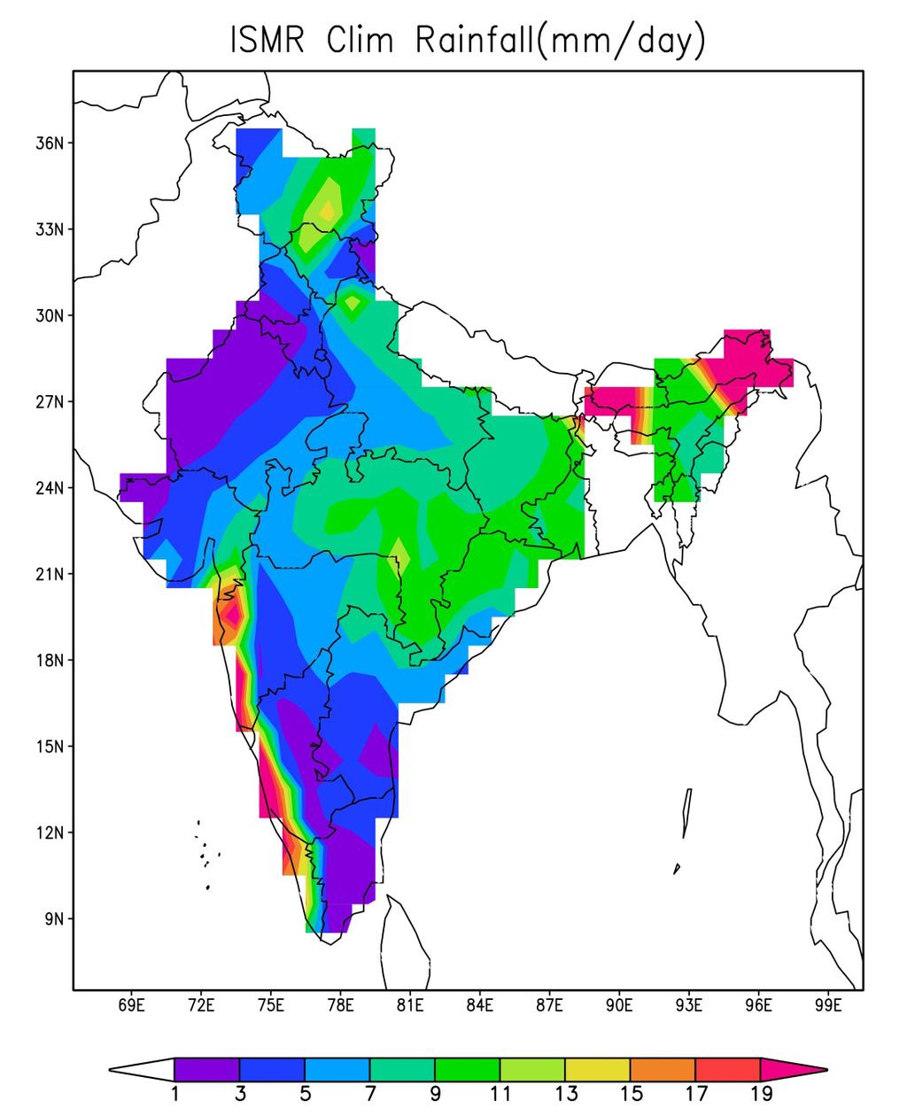 Homogeneous monsoon regions of India and Australia.