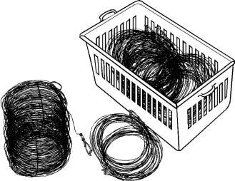 A. THE LONGLINE: BASIC GEAR CONFIGURATION AND STORAGE There are two basic types of longlines: traditional rope, also known as basket gear, and monofilament gear with some combinations and variations.