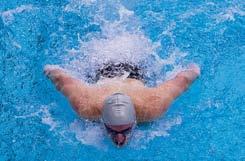 During the sweep, your elbows should bend slightly and come out of the water first (Fig. 6-23A).