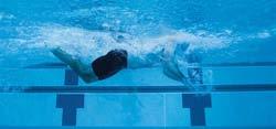 6-24C Keep your legs straight on the upbeat. Elementary Backstroke The elementary backstroke is used for recreation (Fig. 6-25).