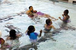 Mastering the skills taught in Preschool Aquatics allows participants to move seamlessly into Learn-to-Swim courses.