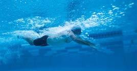 on the surface, keep your entire body as horizontal as possible. Most people s hips and legs naturally fl oat lower in the water.