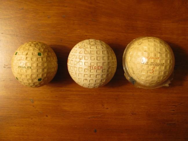 Sale price @ $140 92. Spalding White Bramble Ball that appears to be never used, 90% original paint, no iron marks, slight paint discoloration from age, circa 1900 1905, in near mint condition.
